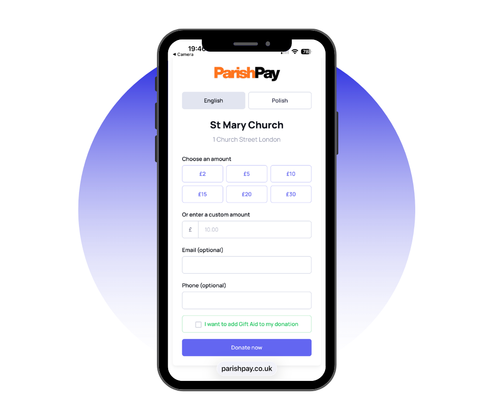 ParishPay Interface